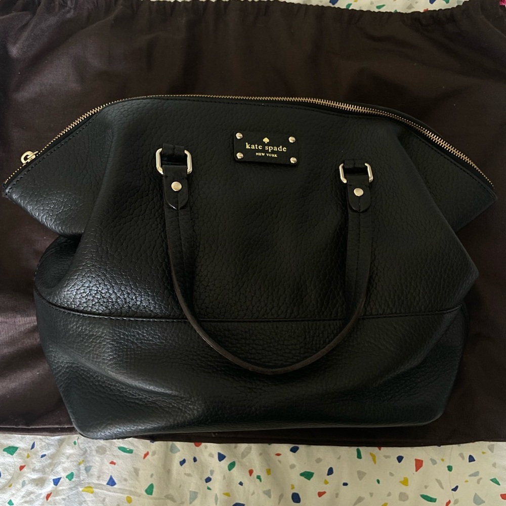 Kate Spade Black Pebbled Leather Satchel